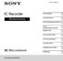 IC Recorder. Bruksanvisning ICD-UX512/UX513F (1) Komma igång. Grundfunktioner. Andra inspelningsfunktioner
