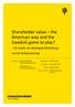 Shareholder value the American way and the Swedish game to play?