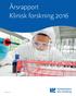 Årsrapport Klinisk forskning 2016