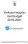 Verksamhetsplan med budget
