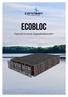 EcOBLOC. Dagvattensystem/Dagvattenkassetter