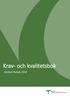 Krav- och kvalitetsbok