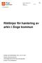 Riktlinjer för hantering av arkiv i Ånge kommun