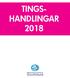 TINGS- HANDLINGAR 2018