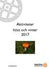 Aktiviteter höst och vinter 2017