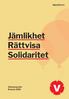 Valplattform. Jämlikhet Rättvisa Solidaritet