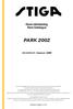 Reservdelskatalog Parts Catalogue PARK Season 1989
