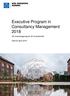 Executive Program in Consultancy Management Ett utvecklingsprogram för konsultchefer