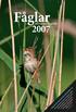 Fåglar GÖTEBORGSTRAKTEN FÅGLAR PÅ VÄSTKUSTEN SUPPLEMENT 35. Fågelrapport för Göteborgs rapportområde 2007 FiG-07 BUSKSÅNGARHÄCKNINGEN