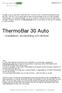 ThermoBar 30 Auto. Installation, användning och skötsel