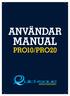 AnvändAr manual PrO10/PrO20
