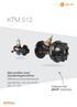 KTM 512. Styrventiler med injusteringsfunktion Differenstrycksoberoende injustering- och styrventil DN