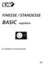 FINESSE / STANDESSE. BASIC regulace. SV Installations- och bruksanvisning