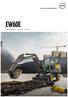 EW60E. Volvo grävmaskiner 5,15 6,07 t 47,3 kw