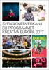 SVENSK MEDVERKAN I EU-PROGRAMMET KREATIVA EUROPA 2017