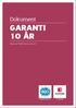 Dokument GARANTI 10 ÅR. Silestone & ECO by Cosentino THE ORIGINAL