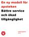 En ny modell för apoteken Bättre service och ökad tillgänglighet