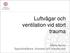 Luftvägar och ventilation vid stort trauma. Mikko Aarnio Specialistläkare, Anestesi och intensivvård