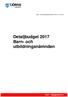 Detaljbudget 2017 Barn- och utbildningsnämnden Tjörn Möjligheternas ö
