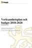 Verksamhetsplan och budget