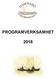 PROGRAMVERKSAMHET 2018