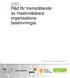 Råd för framställande av maskinläsbara organisationsbeskrivningar