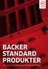 BACKER STANDARD PRODUKTER