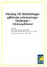 Förslag till förändringar gällande orienteringstävlingar. Västergötland