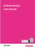 bruksanvisning/ user manual