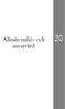 Allmän miljö- och. 20 naturvård