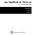 MATEMATIKLÄXA FÖR ALLA