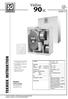 Vallox TEKNISK INSTRUKTION. Modeller: Typ A3521-1/2. Med likströmsfläktar VALLOX 90 SC R VALLOX 90 SC L