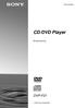 (1) CD/DVD Player. Bruksanvisning DVP-F Sony Corporation