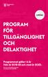 PROGRAM FÖR TILLGÄNGLIGHET OCH DELAKTIGHET