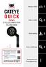 CATEYE QUICK CYCLOCOMPUTER CC-RS100W. Montera QUICK. Ställa in QUICK. Starta mätning. Ändra inställningar. Varning/observera Produktgaranti osv.