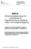 ABVA. Allmänna bestämmelser för användande av Fagersta kommuns allmänna vatten- och avloppsanläggning