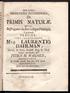 LAURENTIO. NATURS. QUAM, Suffragante incluto Collegio Philofopbt. Mag. PRIMIS. DAHLMAN, Moral, & Polit, Profefl. Reg. & Ord.