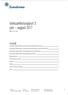 Verksamhetsrapport 3 juni augusti 2017