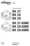 BK 37 BK 28 BK 29 BK 37 ASME BK 28 ASME BK 29 ASME