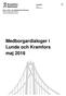 Medborgardialoger i Lunde och Kramfors maj 2018