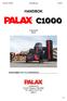 PALAX C1000 Översättning HANDBOK. Traktordrift Eldrift SERIENUMMER OCH TILLVERKNINGSÅR