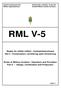 RML V-5. Regler för militär luftfart - Verksamhetsutövare Del 5 Konstruktion, certifiering samt tillverkning