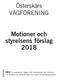 Motioner och styrelsens förslag 2018