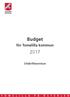 Budget för Tomelilla kommun Utskriftsversion