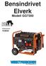 Bensindrivet Elverk. Modell GG7300. Artikelnummer