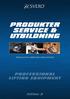 PRODUKTER SERVICE & UTBILDNING