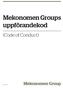 Mekonomen Groups uppförandekod. (Code of Conduct)