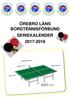 ÖREBRO LÄNS BORDTENNISFÖRBUND SERIEKALENDER