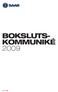 BOKSLUTS- KOMMUNIKÉ 2009