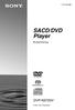 (1) SACD/DVD Player. Bruksanvisning DVP-NS700V Sony Corporation